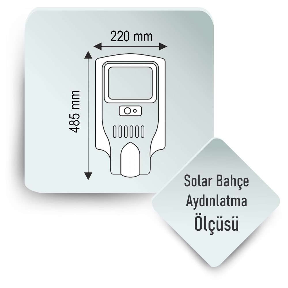 Noas 60W 6500K Beyaz Işık SMD Led Solar Sokak Armatürü YL73 0060 S